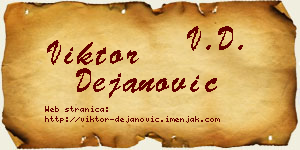 Viktor Dejanović vizit kartica